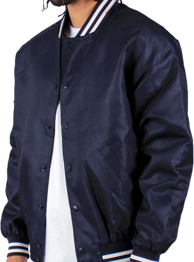 Men’s Bomber Jacket – Classic Padded Relaxed Fit Water Resistant College Baseball Varsity Coat S-3XL
