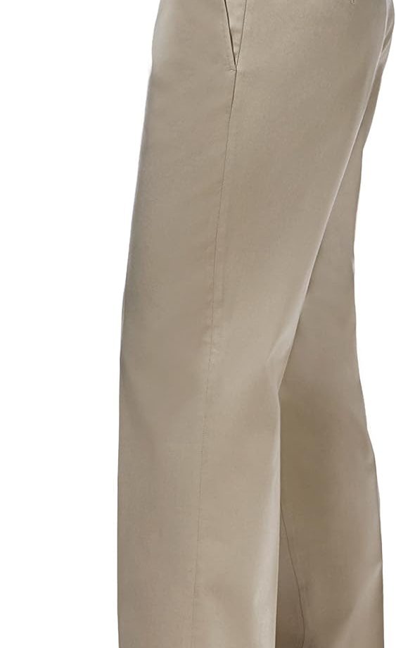 Men's Premium No Iron Khaki Classic Fit Expandable Waist Flat Front Pant (Regular and Big & Tall Sizes)