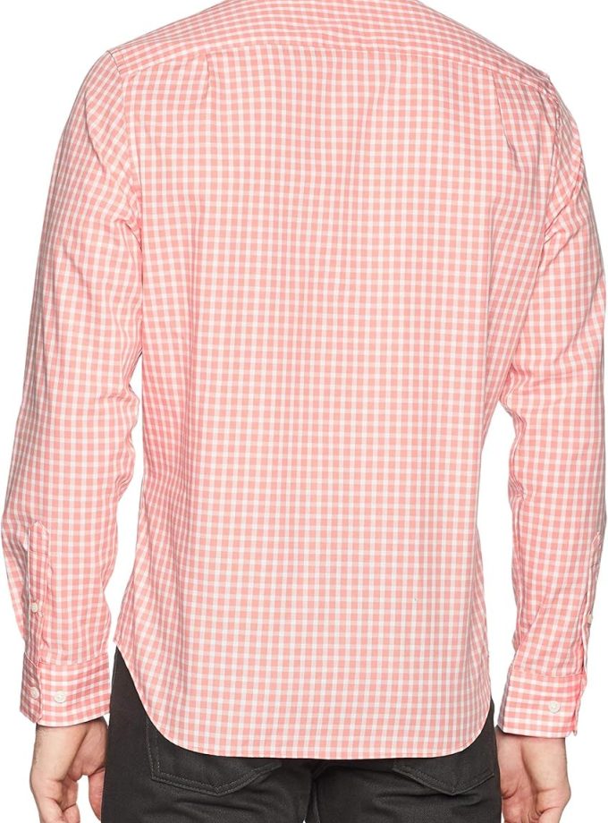 Men's Wrinkle Resistant Long Sleeve Button Front Shirt
