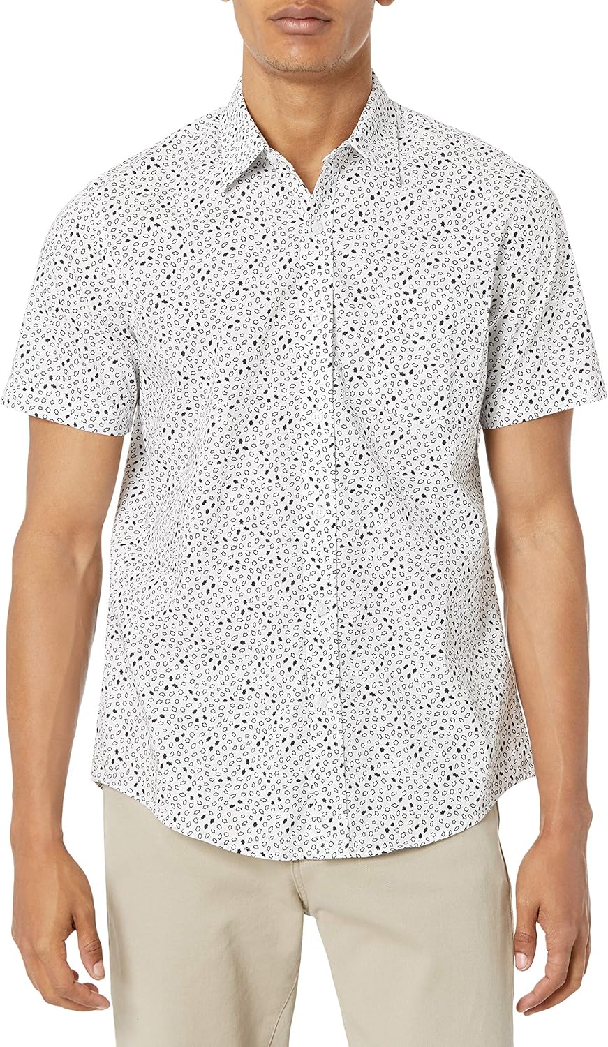 Men's Slim-Fit Short-Sleeve Print Shirt