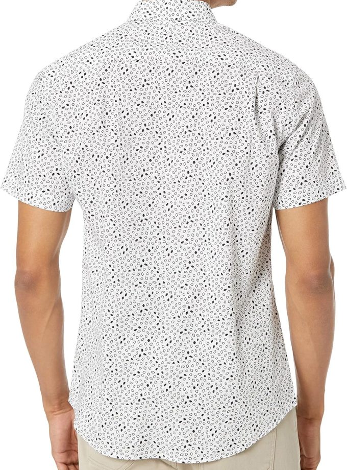 Men's Slim-Fit Short-Sleeve Print Shirt
